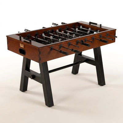 Foosball Table Built for Family Entertainment, 56 Inch Size, Premium Oak Veneer, Metal A-Frame Legs