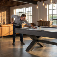 Pool Table Built for Professional Play, 1-Inch Slate Surface, Solid Wood Rails, Premium Wool Felt — Lifestyle