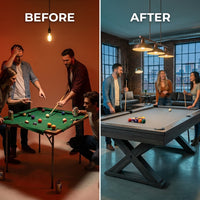 The Blake 8' Pool Table — Before & After