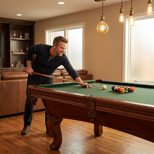 Pool Table Built for Tournament Play, 8 Foot Regulation Size, 1-Inch Slate Bed, Solid Wood Frame