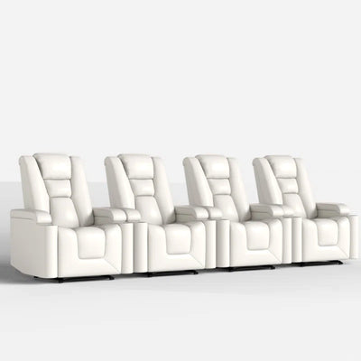 Faux Leather Power Home Theater Recliner