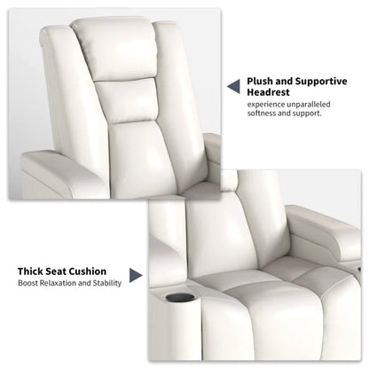 Faux Leather Power Home Theater Recliner
