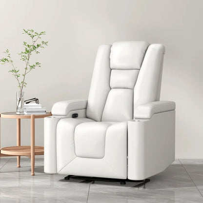 Faux Leather Power Home Theater Recliner