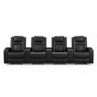 Home Theater Recliners Built for Premium Comfort, Individual Seats, USB Charging, Dual Cup Holders